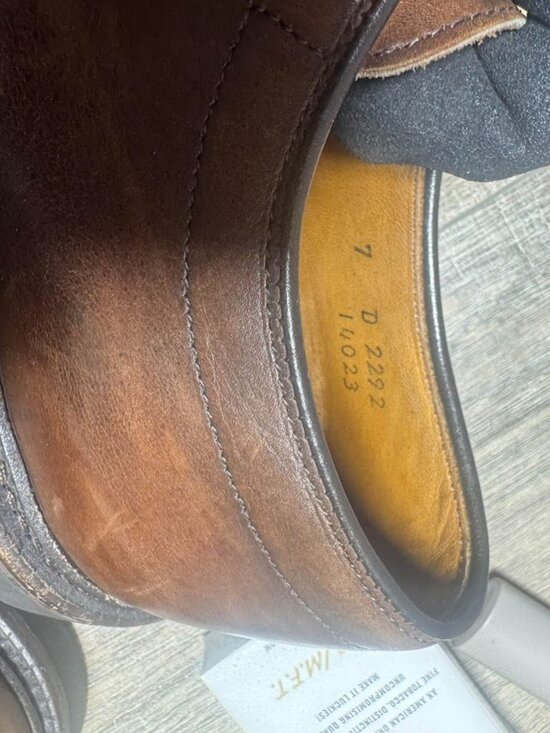 Allen Edmonds Warren Brown Leather Blucher Bicycle Toe Shoes Men\'s Size 11